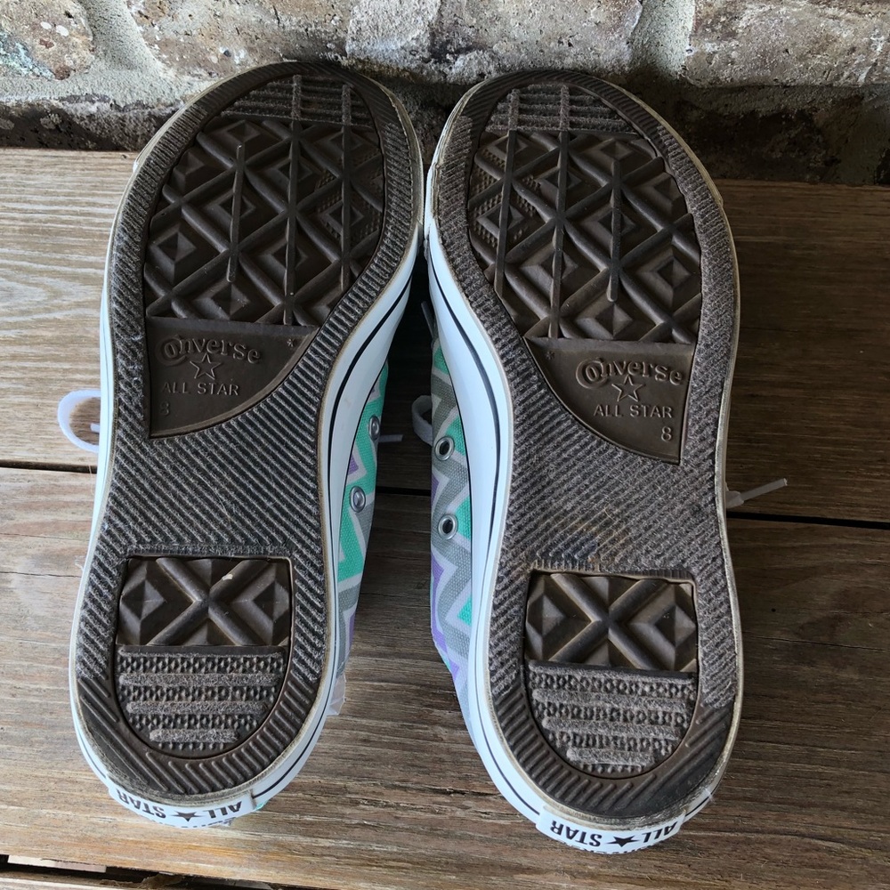 Converse All Star Low Top Chevron Grey, Purple - Picture 4 of 7
